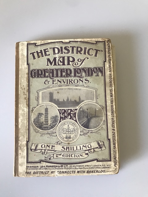 THE 'DISTRICT' MAP OF GREATER LONDON & ENVIRONS